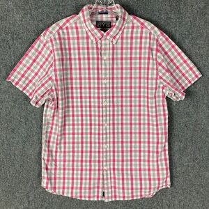 Rye Button Down Shirt Men's Large Slim Fit Shorts‎ 100% Cotton Adults L